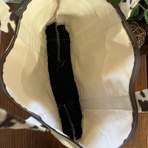 Trader Joe’s Cow print Large Tote - Picture 9 of 12